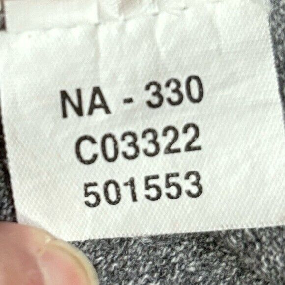 Chaps Ralph Lauren Men's Large Vintage Gray Cotton 1/4 Button Long Sleeve Polo - Picture 10 of 13